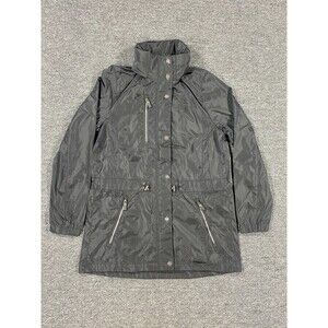 Polo Ralph Lauren Womens Small Golf Hidden Hood Black Windbreaker Jacket $198